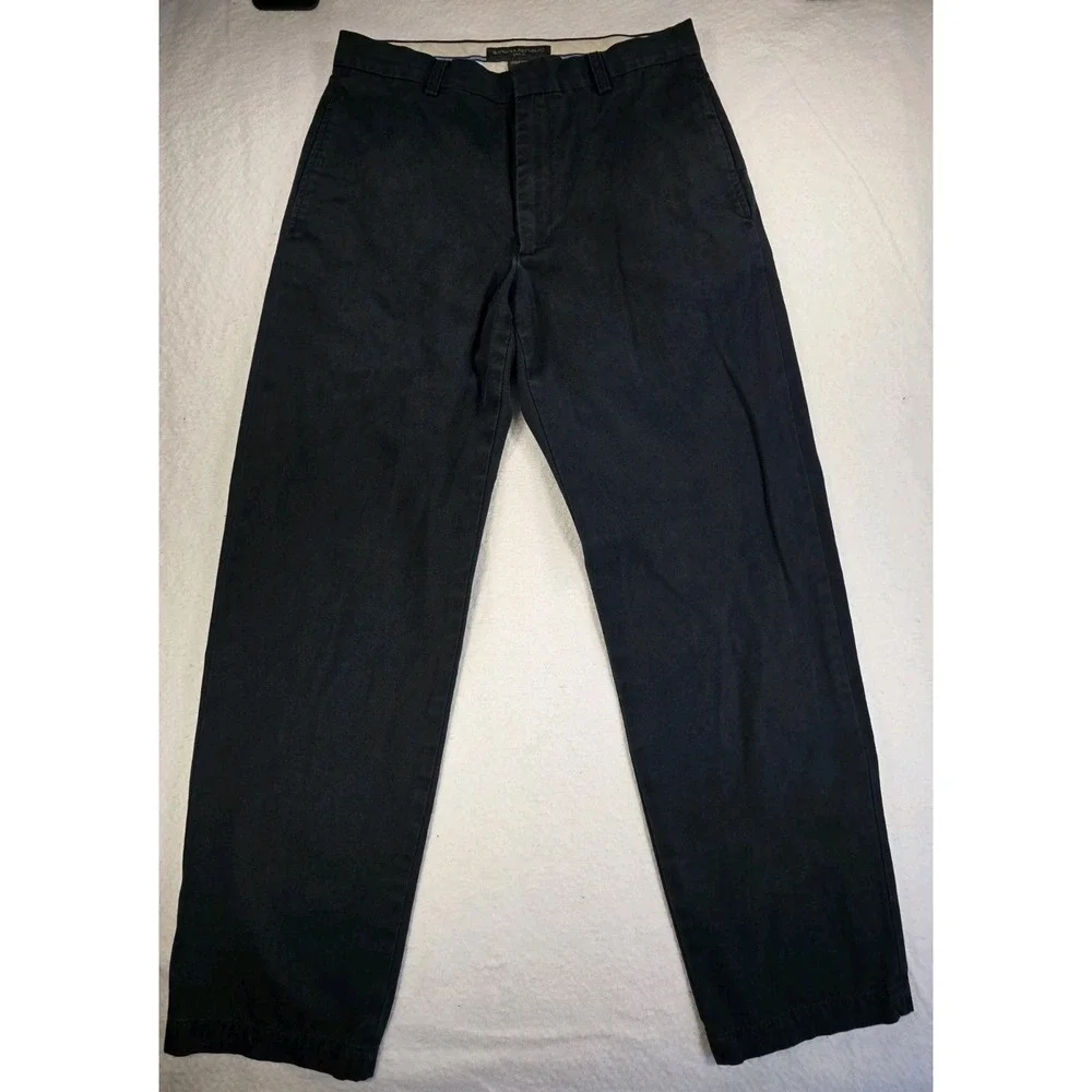 Banana Republic Gavin Chino Pants Mens 31x32 Black 100% Cotton Straight Leg